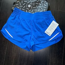 LULULEMON HOTTY HOT HR SHORTS 2.5” in BLAZER BLUE TONE (BLBT) SZ 10 NWT