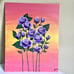 Lonely Purple Roses Original Acrylic Painting