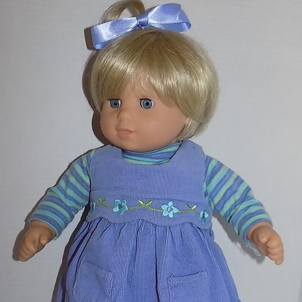 1st Rel Bitty Twins American Girl Baby Twin Doll Blonde Hair EUC Corduroy Jumper