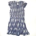 Saylor Blue Ikat Zinnia Smocked Ruffle Mini Dress - Medium