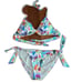 Echo Tropicalia Floral Bikini Swim Top Bottom Set Large
