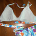 Echo Tropicalia Floral Bikini Swim Top Bottom Set Large