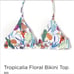 Echo Tropicalia Floral Bikini Swim Top Bottom Set Large