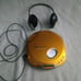 Vintage Sony Walkman CD Player D-E350/Sony Behind The Neck Headphones MDR-G051