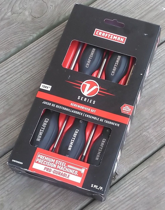 Craftsman V-Series 5 Piece Torx Screwdriver CMHT65630V Brand New