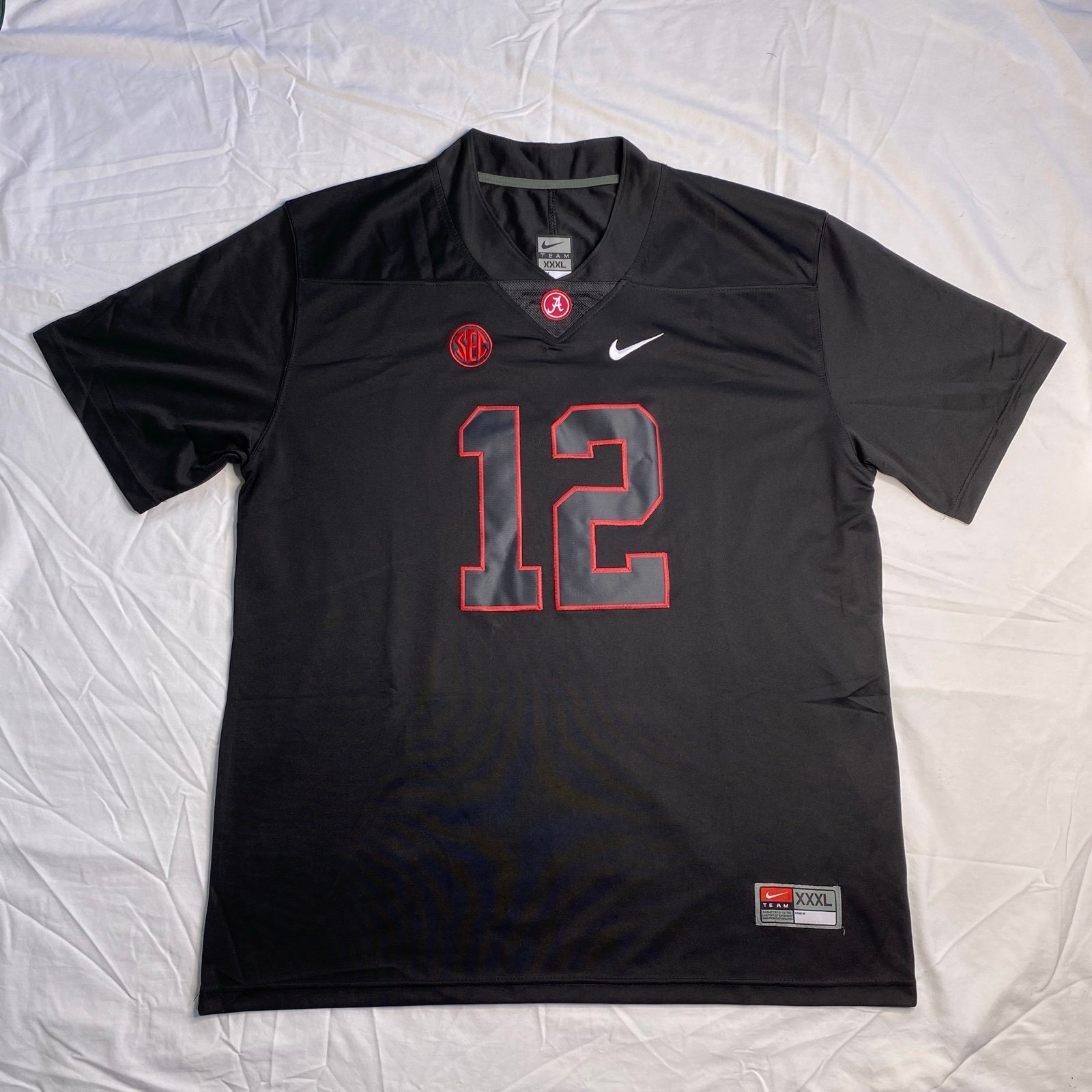 Alabama Crimson Tide Joe Namath Black Jersey Nike 3XL XXXL