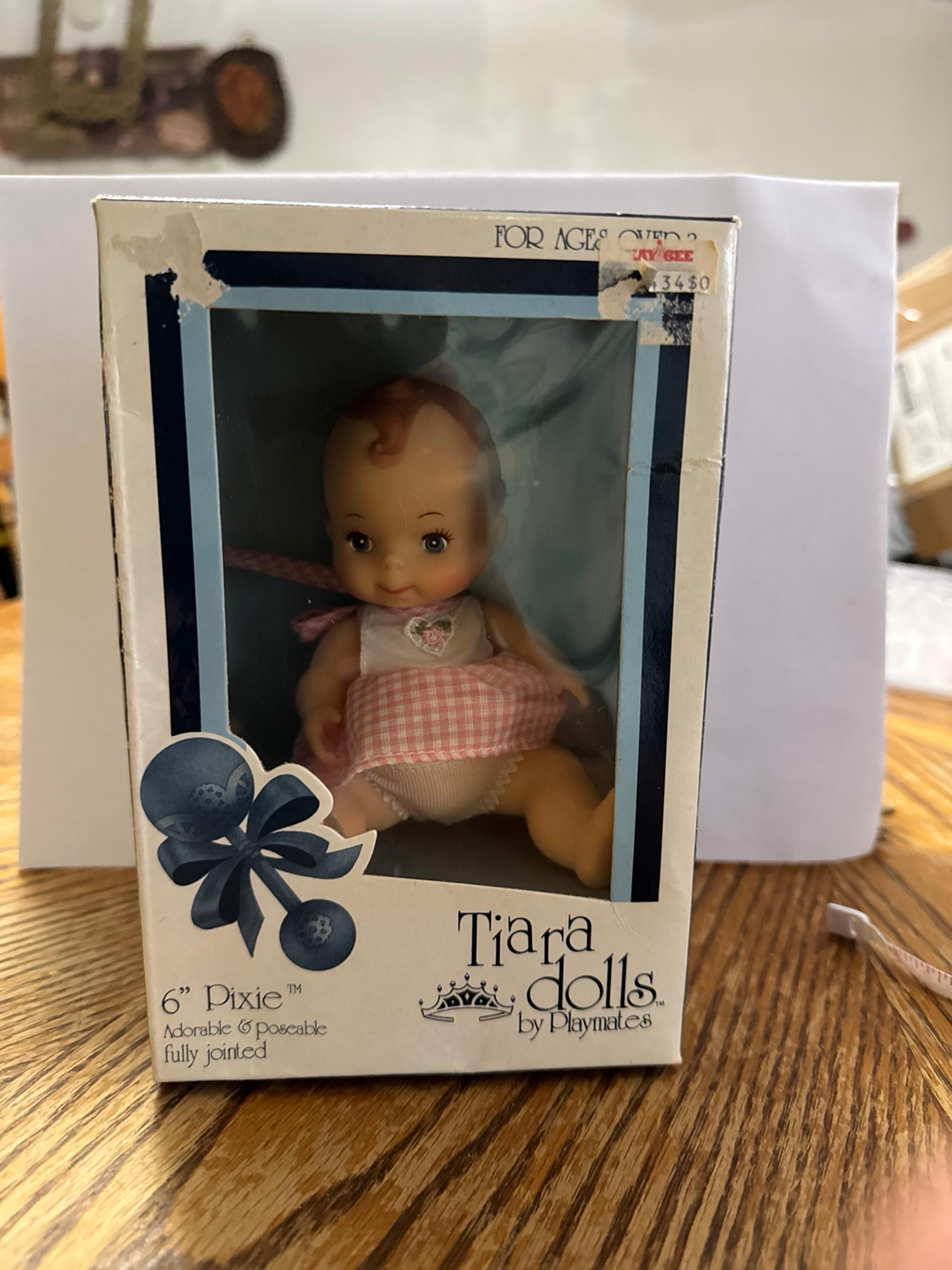 VTG TIARA DOLL 6' PIXIE BY PLAYMATES 1985 HONG KONG NO. 905506