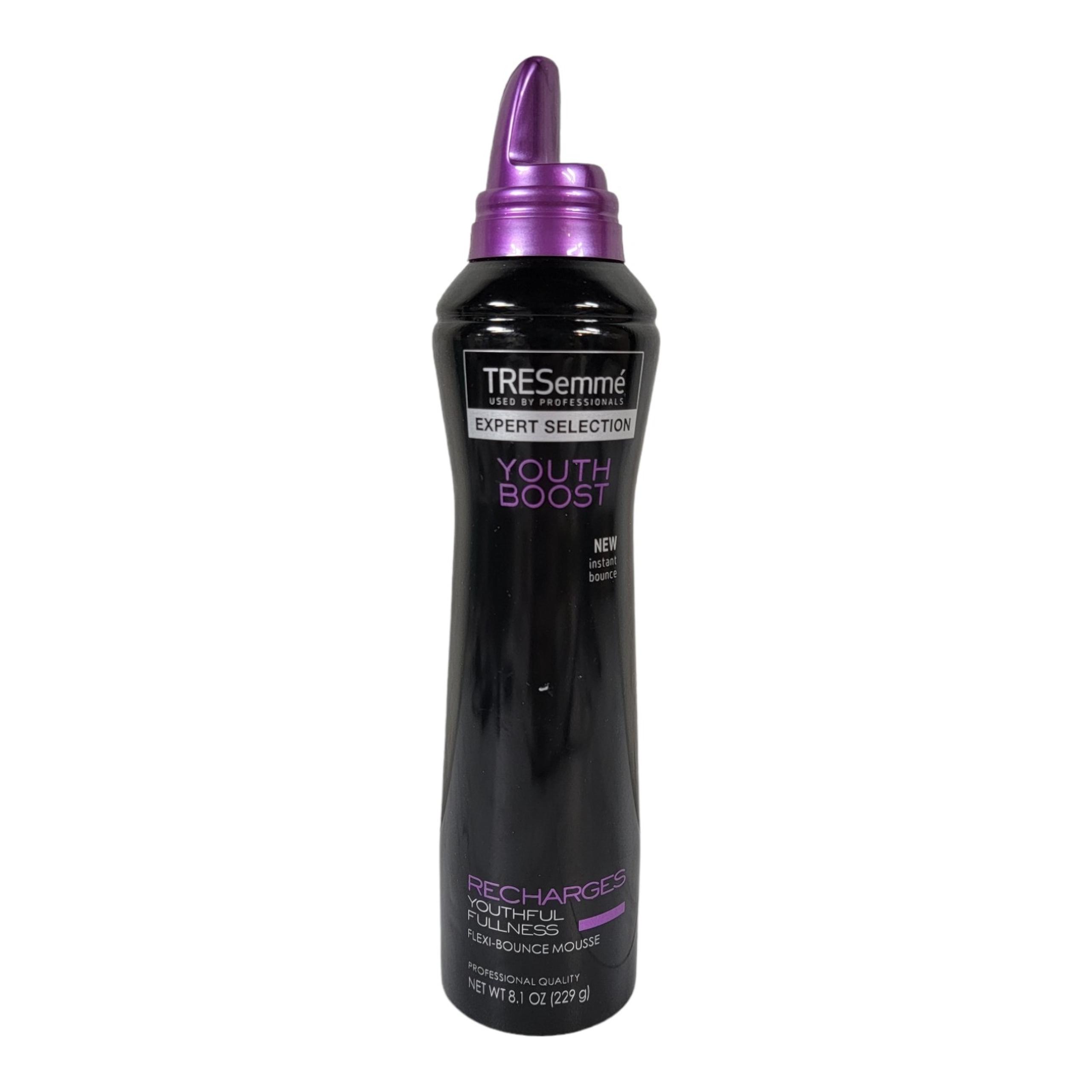 Tresemme Youth Boost Expert recharges youthful fullness flexi-bounce mousse