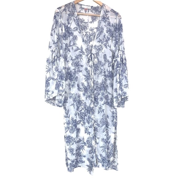 Band of Gypsies Bohemian Kimono Duster Cardigan Women’s XS Med Robe Toile Flor