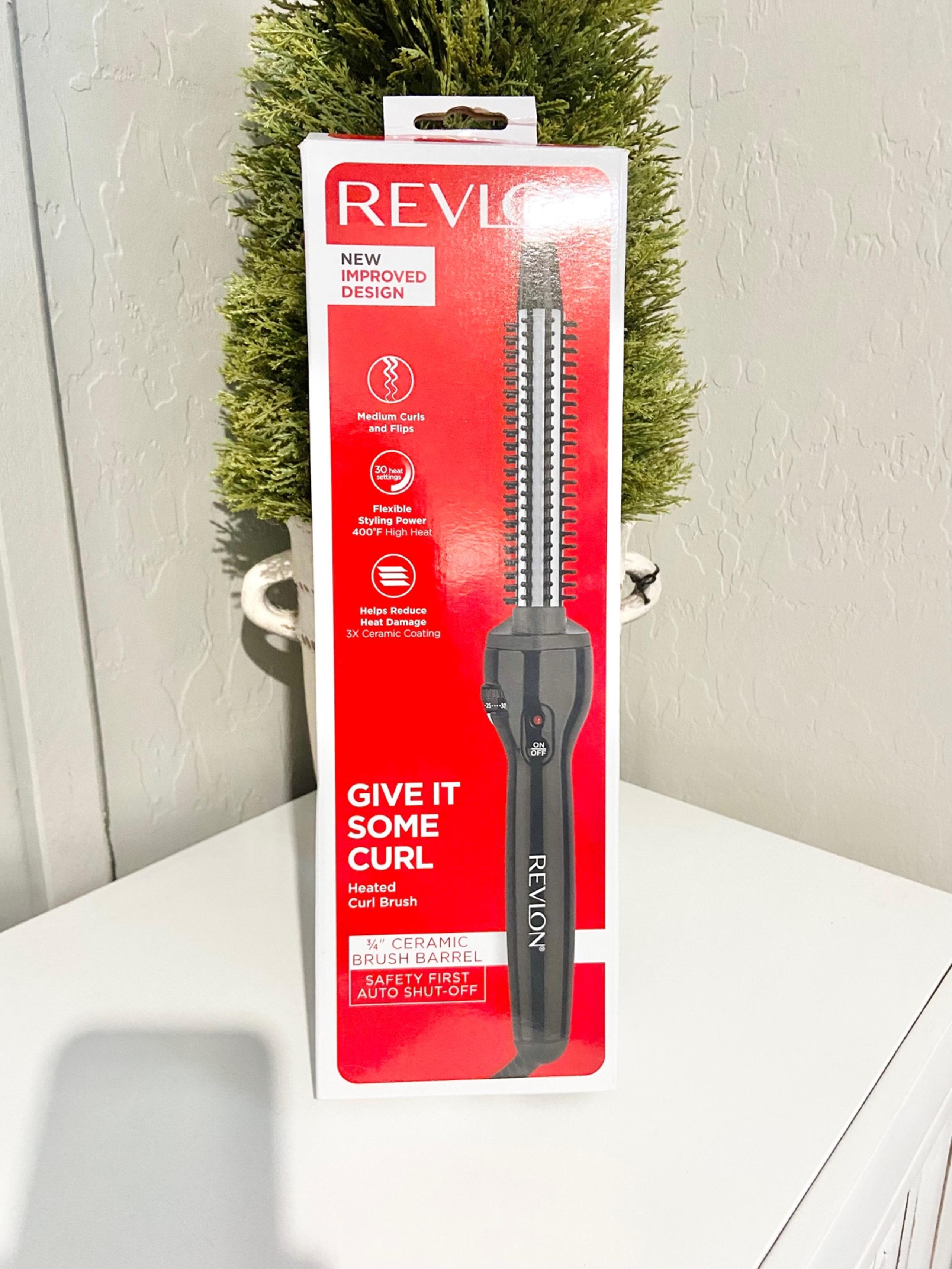 Revlon Perfect Heat Triple Ceramic Curling Brush Iron | For Silky Smooth Wave Cu