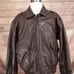 VINTAGE STUART McGUIRE BROWN REAL LEATHER FULL ZIP BOMBER JACKET MENS 2XL XXL