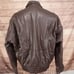 VINTAGE STUART McGUIRE BROWN REAL LEATHER FULL ZIP BOMBER JACKET MENS 2XL XXL