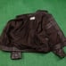 VINTAGE STUART McGUIRE BROWN REAL LEATHER FULL ZIP BOMBER JACKET MENS 2XL XXL