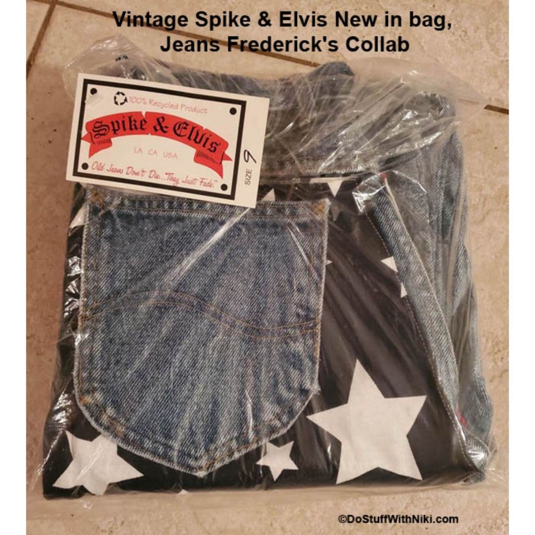 Vintage Spike & Elvis New in bag, Jeans Frederick's Collab