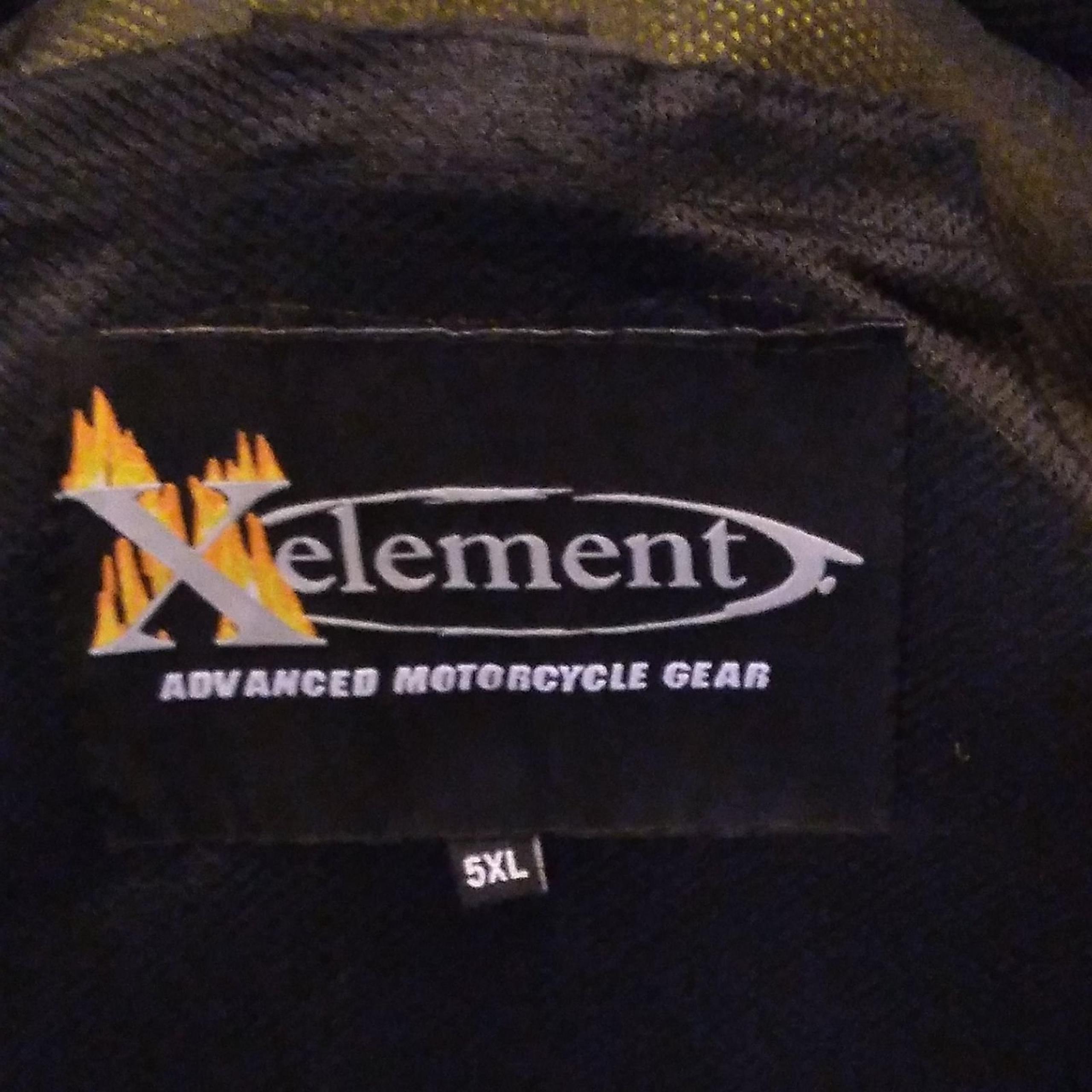 Xelement Motorcycle Jacket Padded Armor Black Yellow 5XL