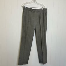 Lauren Ralph Lauren Mens Size 34x32 Dress Pants Trousers Black Check Cuffed Hem