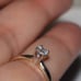 14k Yellow Gold Engagement Ring .23ct Sz 6 m8724a