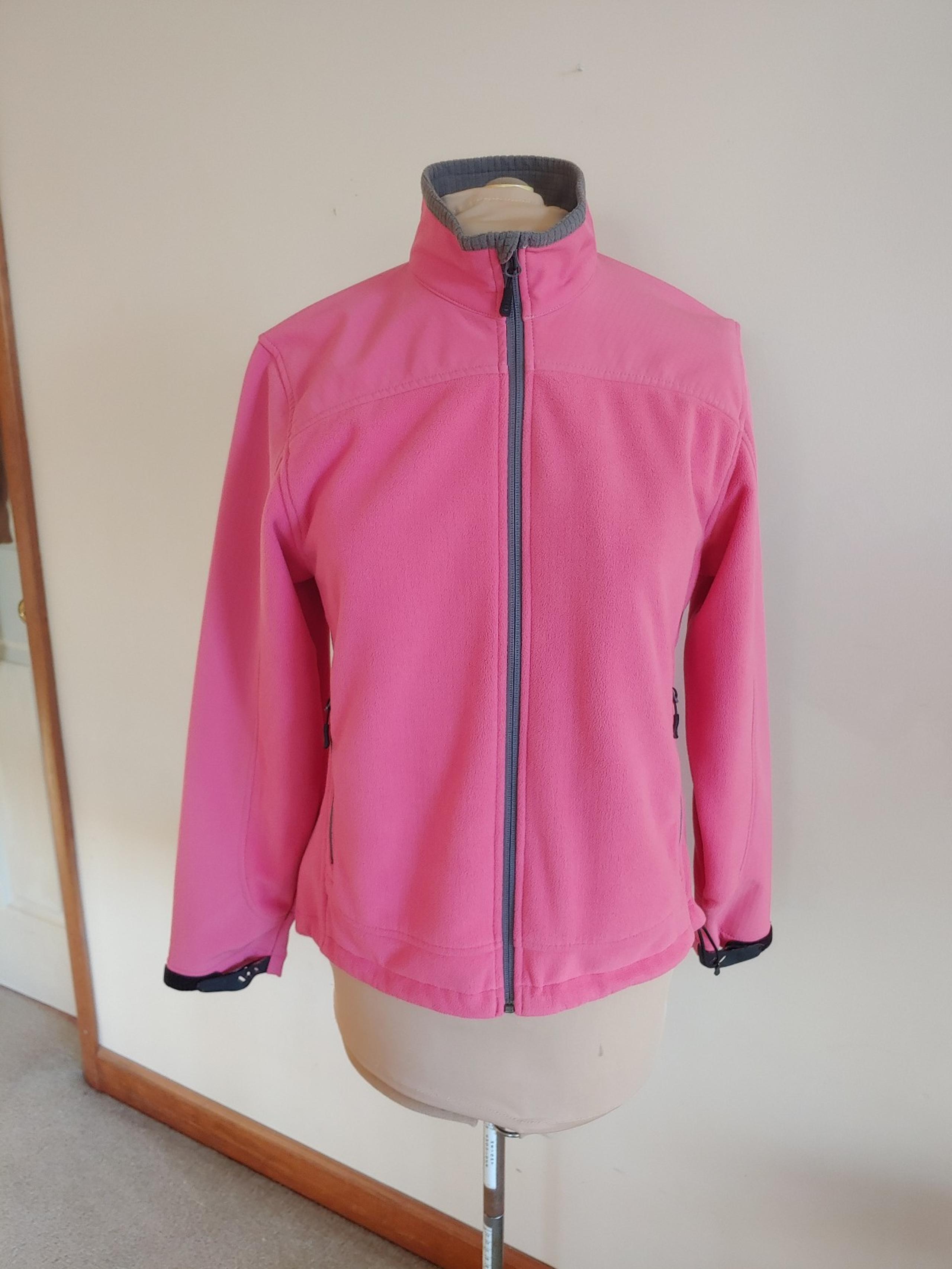 Lands' End Thermacheck Fleece Women's Pink Zip Up Jacket Medium