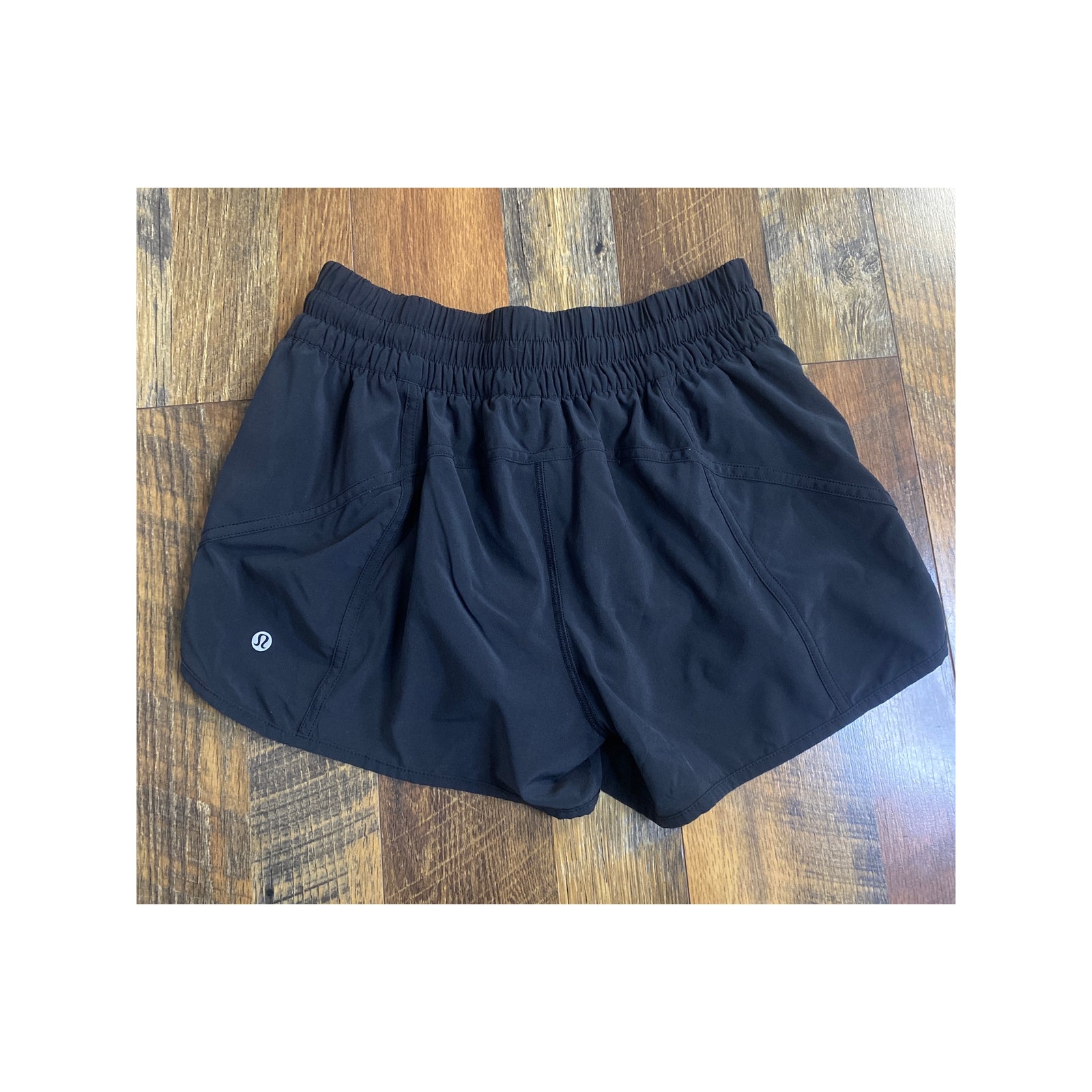 Lululemon Tracker Short 4 Black Sz 10 Athletic Running Yoga
