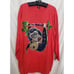 Vintage Shirt Sequin Monkey Gold Metallic Trim One Size Fits Most Poly Cotton
