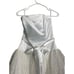 Gunne Sax White 80s Prom Dress Satin 5 / 6 Strapless Retro Jessica McClintock