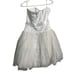 Gunne Sax White 80s Prom Dress Satin 5 / 6 Strapless Retro Jessica McClintock