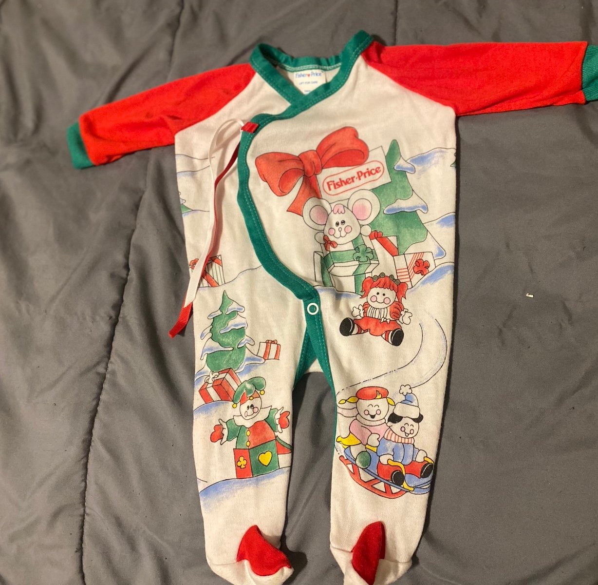 Vintage Fisher Price Infant Christmas Sleeper Size Small Up To 12 Pounds