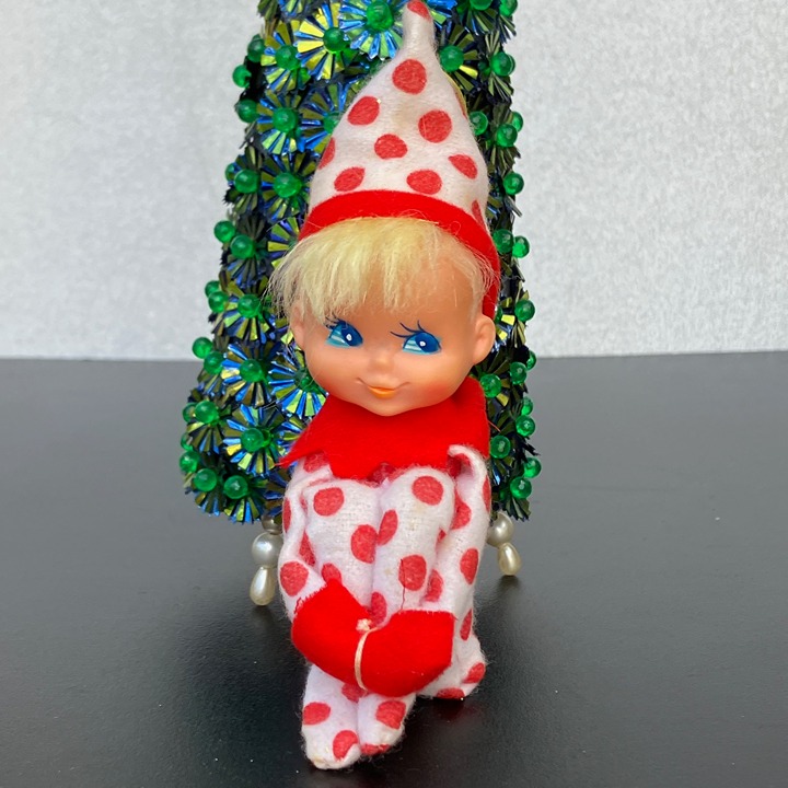 Vintage Red Polka Dot Knee Hugger Pixie Elf