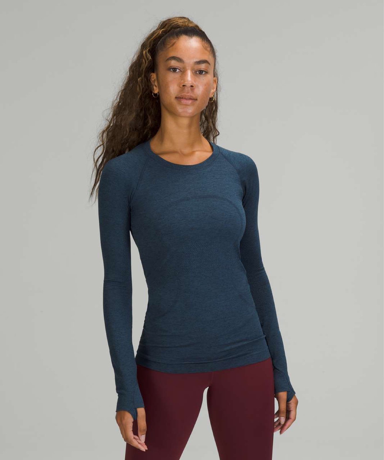 Lululemon swiftly tech Long sleeve true navy iron *RL size 8
