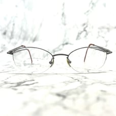 Technolite TLD520 LI Eyeglasses Round Oval silver Half Rim Frames 49-18-135
