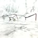 Technolite TLD520 LI Eyeglasses Round Oval silver Half Rim Frames 49-18-135