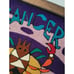 Yarn Art Panting Framed Zodiac Cancer Wood Purple Astrology