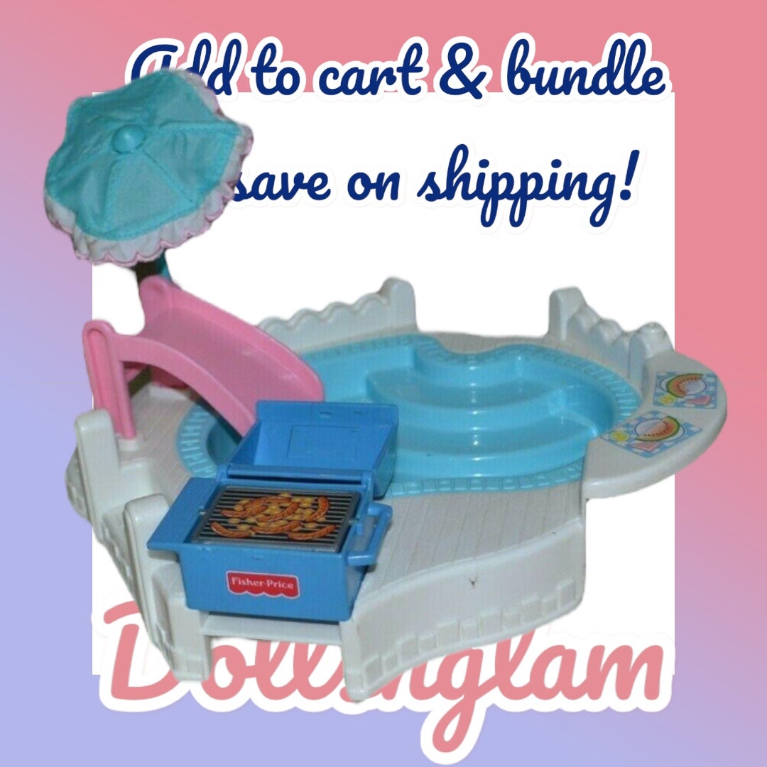 FISHER PRICE LOVING FAMILY DOLLHOUSE POOL AND GRILL
