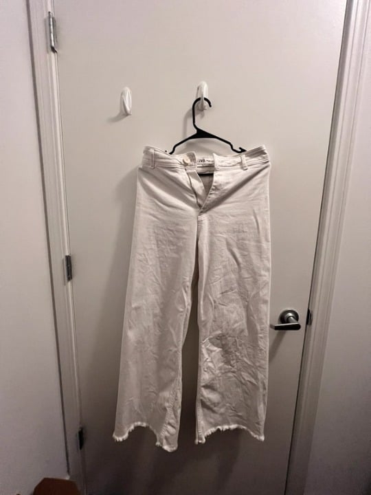White Zara Marine Straight Jeans