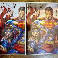 Superman #4 SDCC 2023 Foil / Virgin Battle Damage Tyler Kirkham Superman 4
