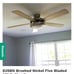 Lily Ann cabinets brushed nickel five bladed 52-in ceiling fan