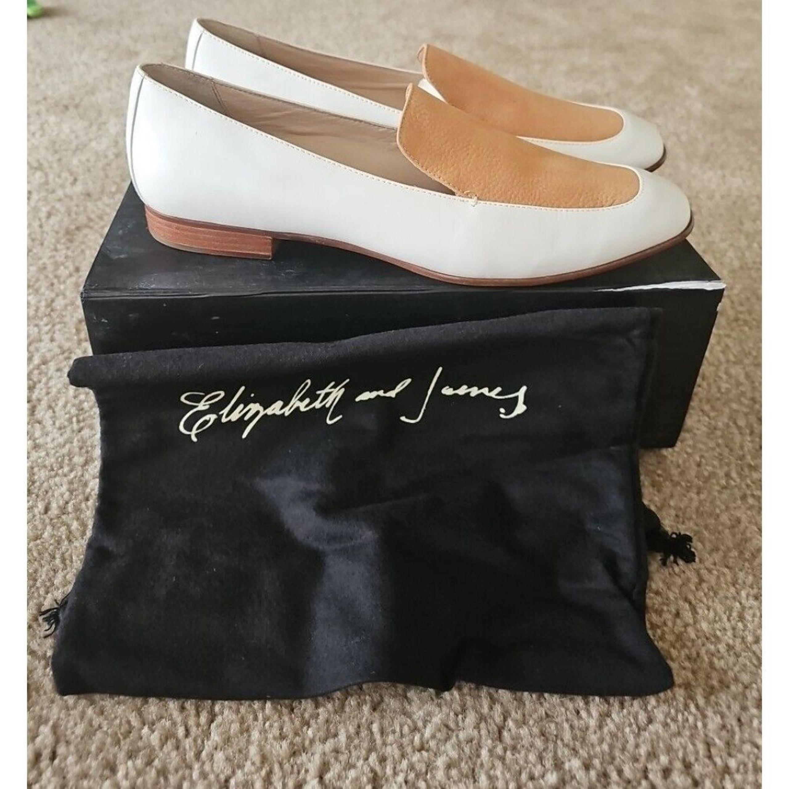 Elizabeth And James Cassi Leather Square Toe Slip On Loafer Size 8.5 NEW $325
