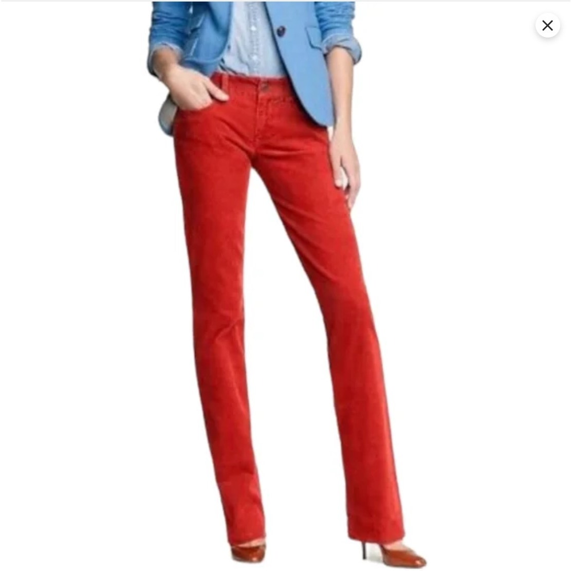 J Crew Corduroy Straight Leg Pants, Size 4