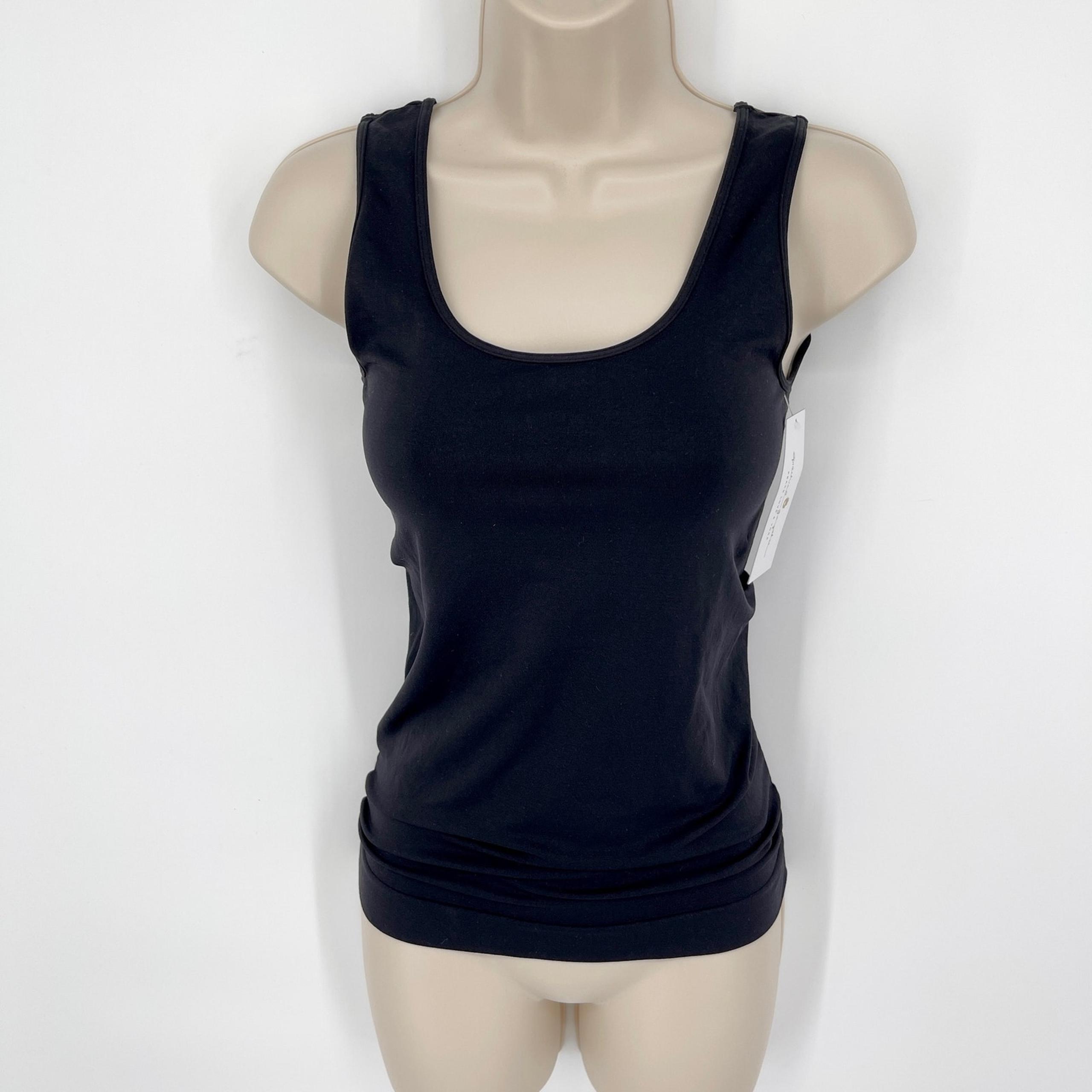 Spiritual Gangster Tank Top NEW Womens Sz XS/S Black Scoop Neck Stretchy