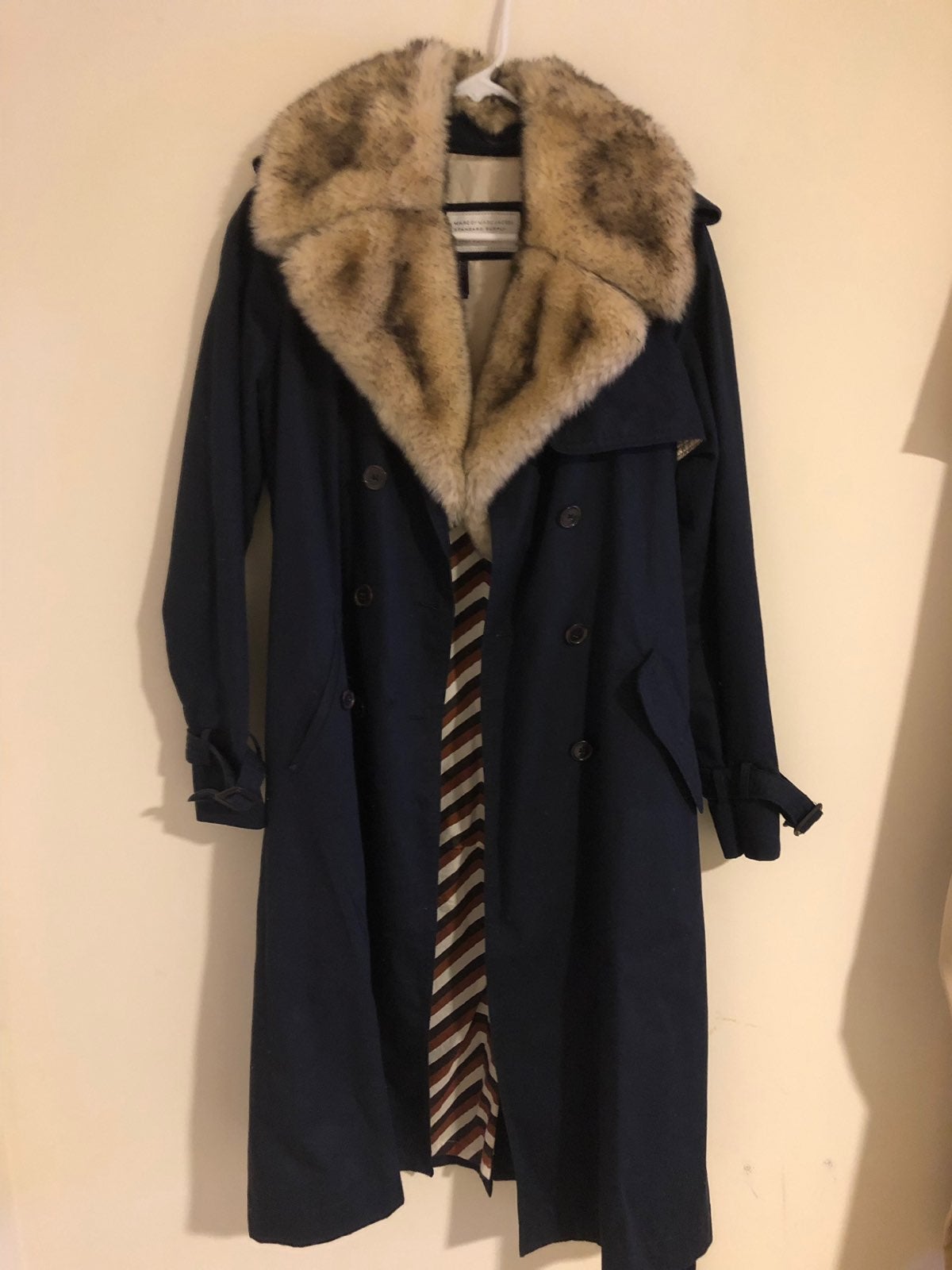 Xs Marc By Marc Jacobs Fur Trench Coat