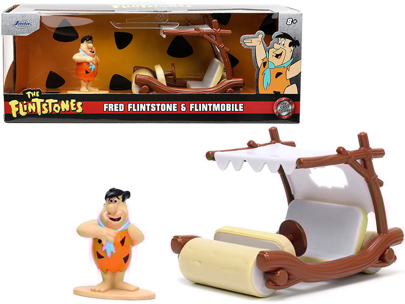 Flintmobile with Fred Flintstone Diecast Figurine The Flintstones Hollywood R