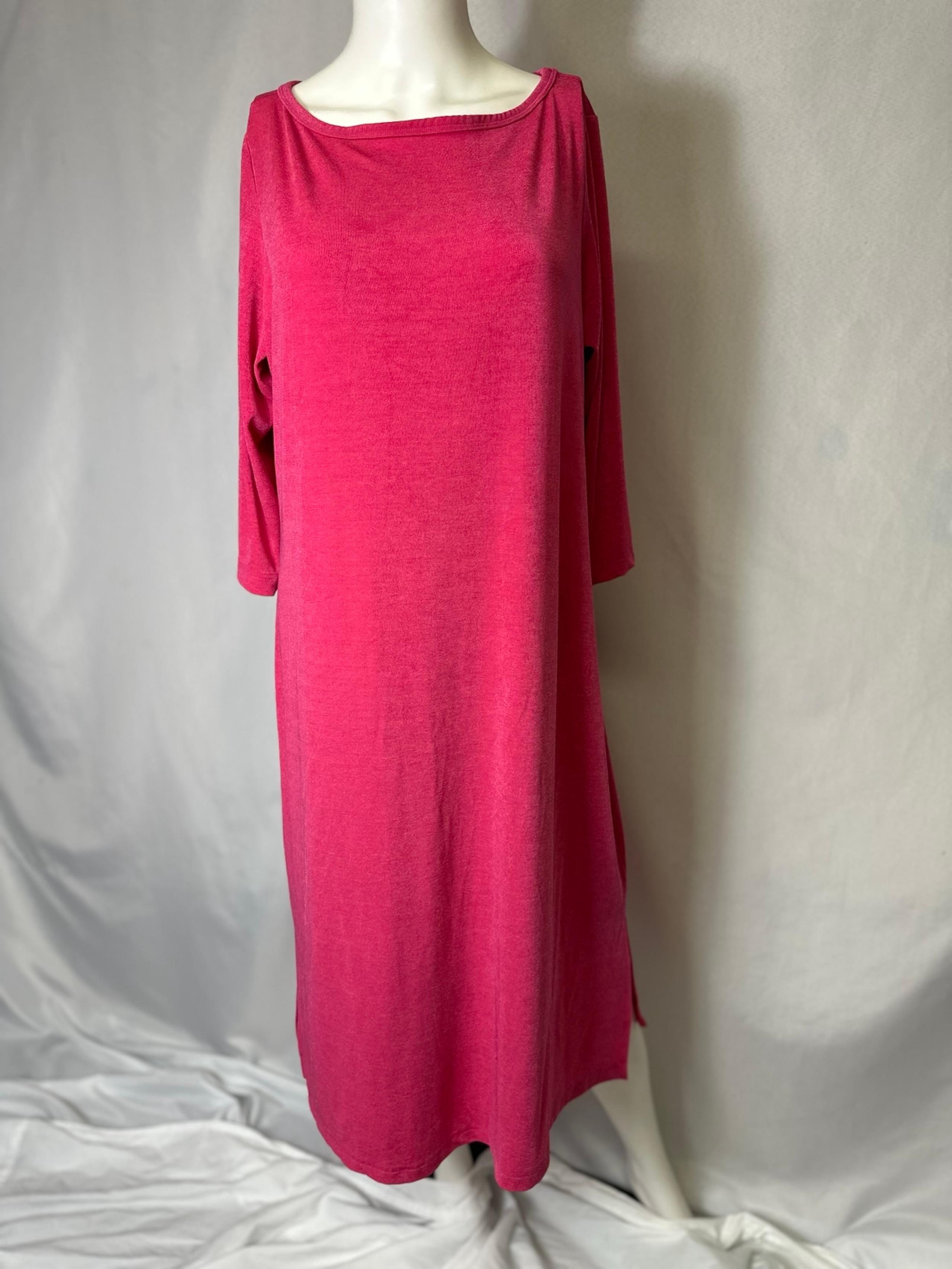 Vintage Hot Pink Size Large Dress 20.5 Pit To Pit 43L - Carolyn Strauss