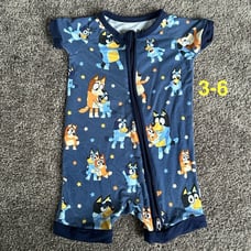 Little Sleepies Bluey Dance Mode Shorty 3-6 months