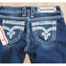 NWT ROCK REVIVAL BOOT CUT JEANS SIZE 25