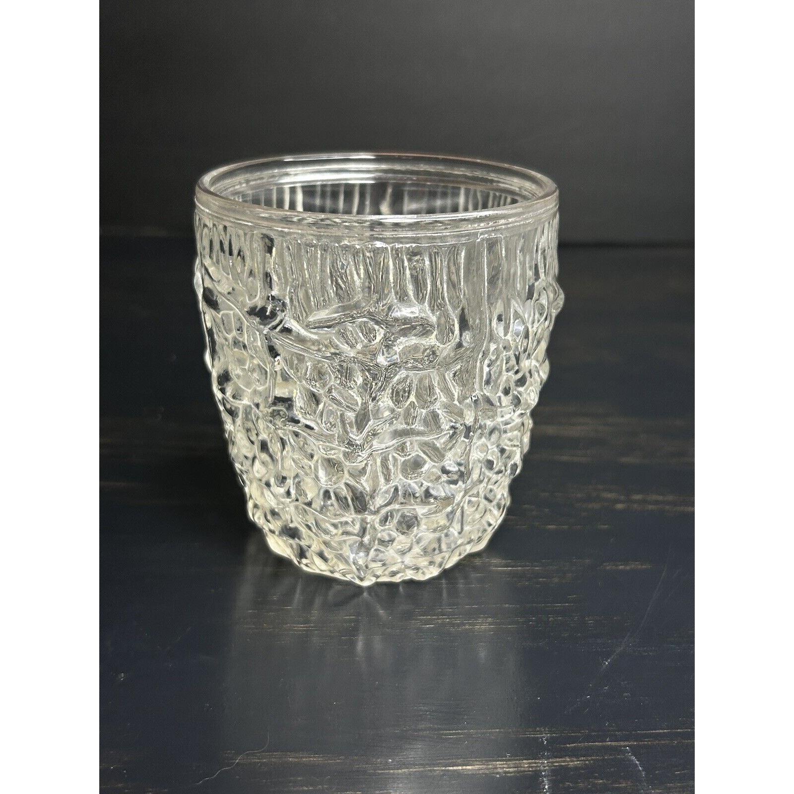 Vintage Retro Faux Ice Plastic Glasses Cup Expressive Designs 1980s. Rare!