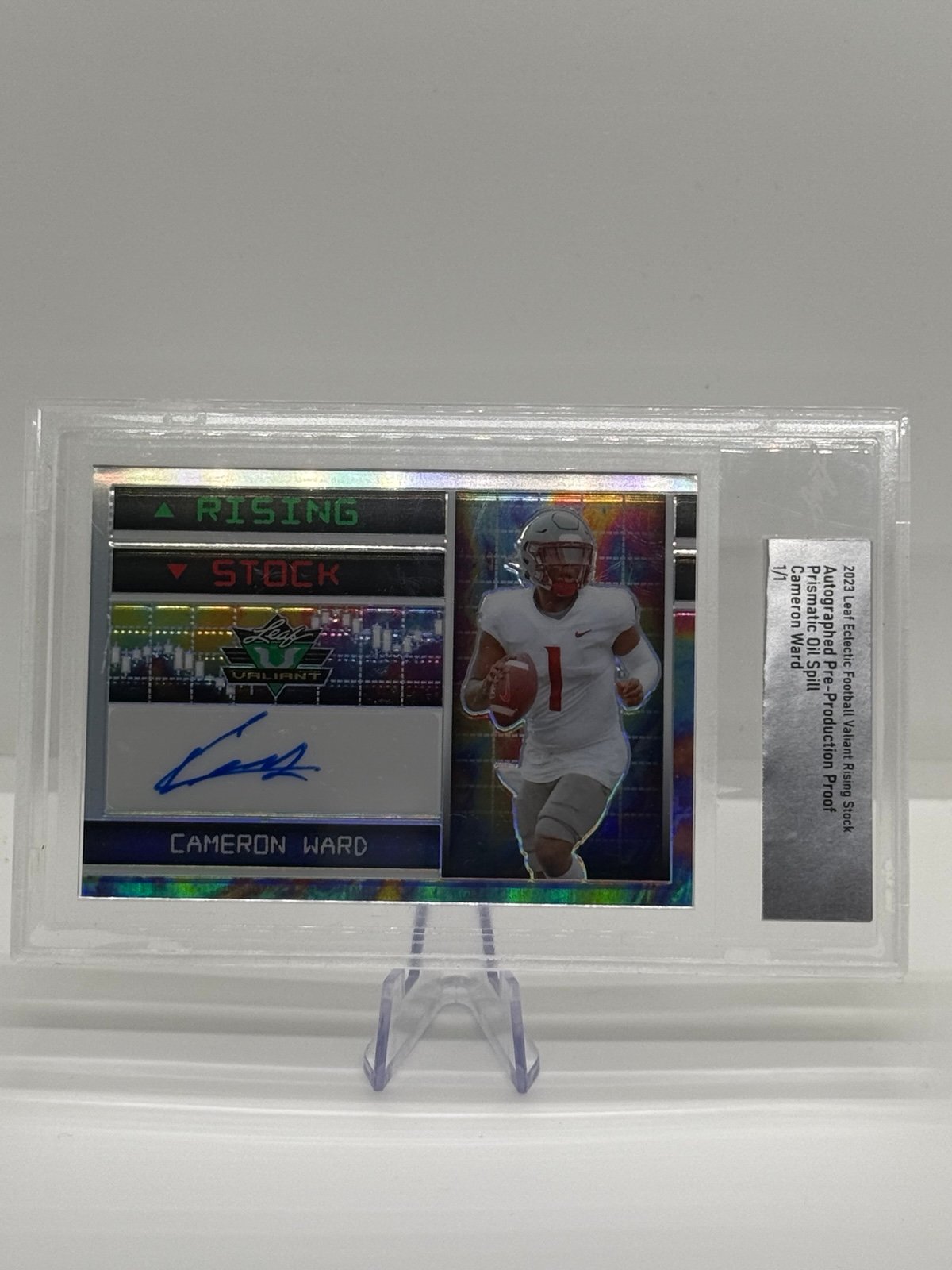Cameron Ward 2023 Leaf Eclectic Variant Rising Stock Autographed 1/1