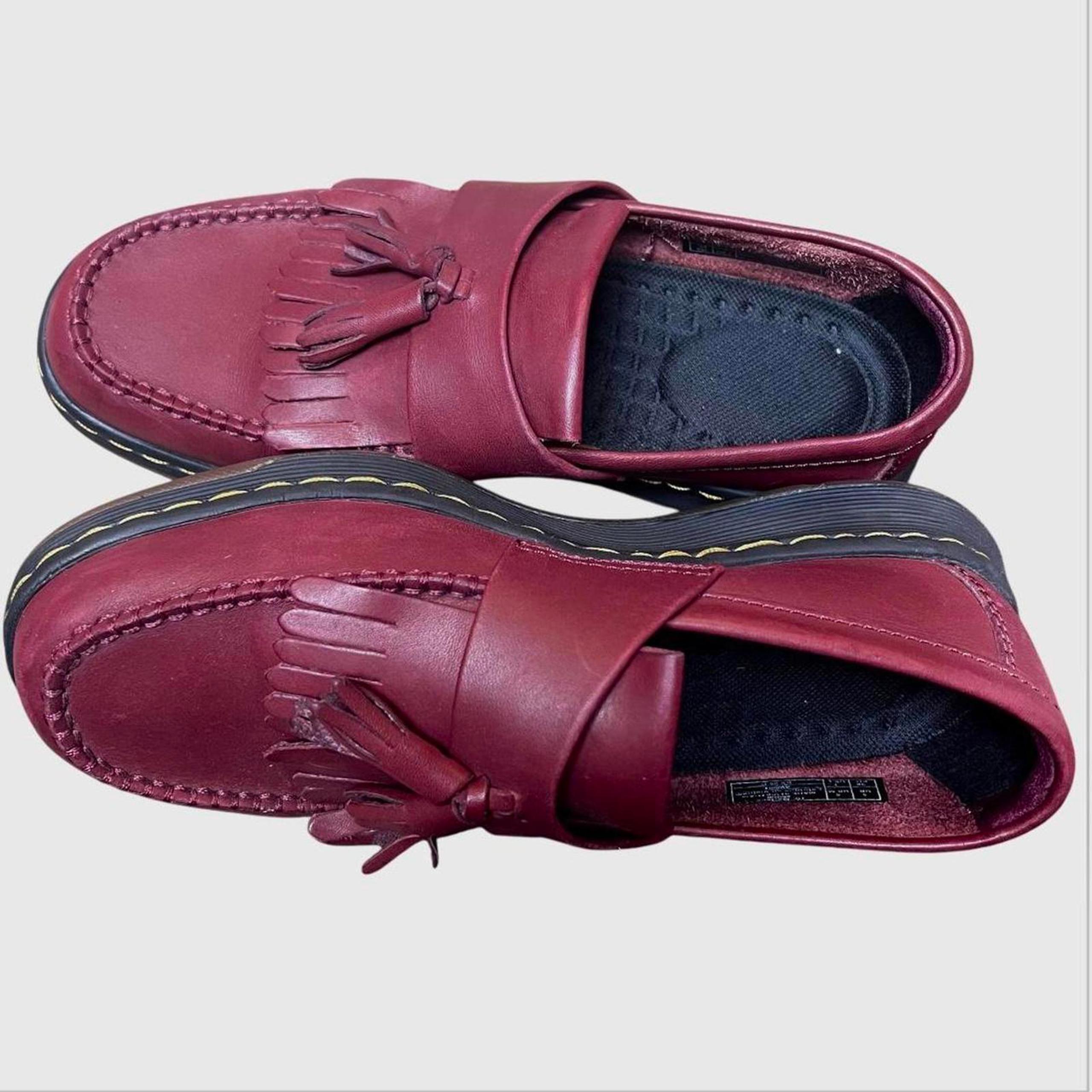 Dr. Martens Edison Cherry Red Tassel Loafers  Unisex Size US Men 6 / Women 7