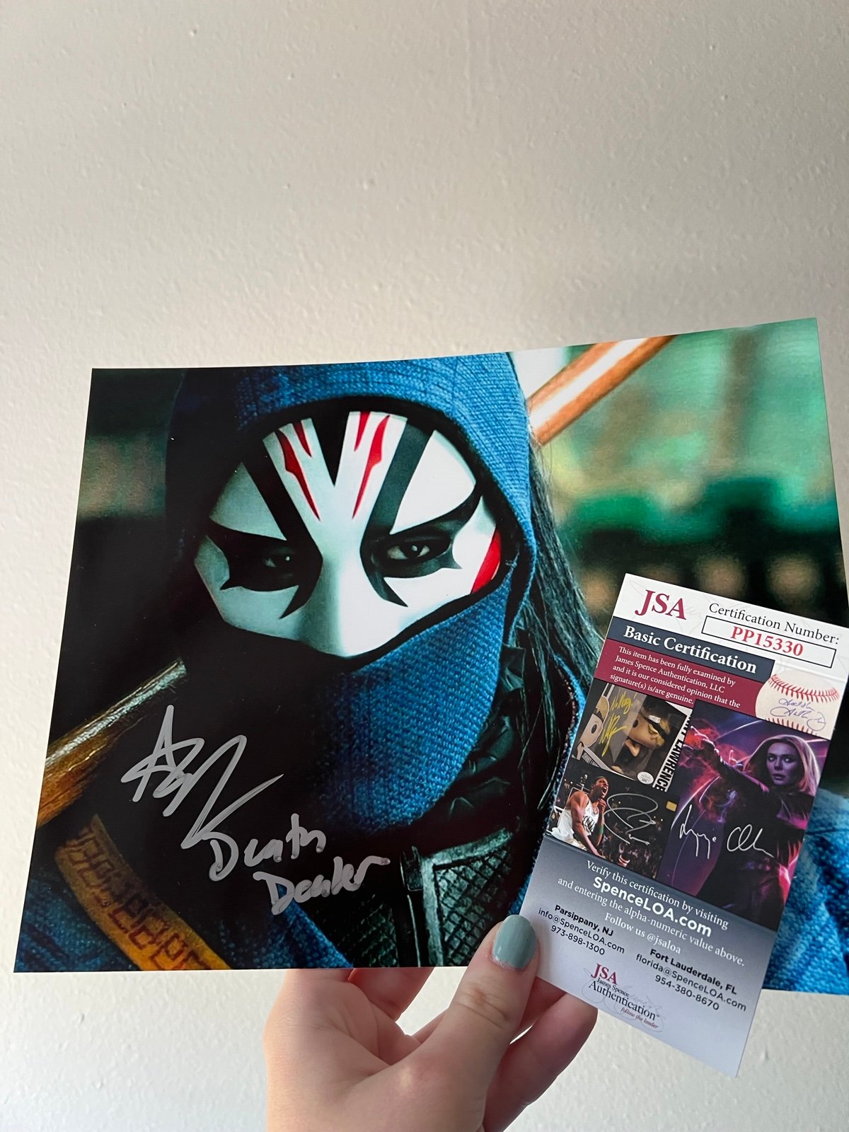 JSA COA Andy Le signed Death Dealer 8x10 Photo Marvel's Shang-Chi