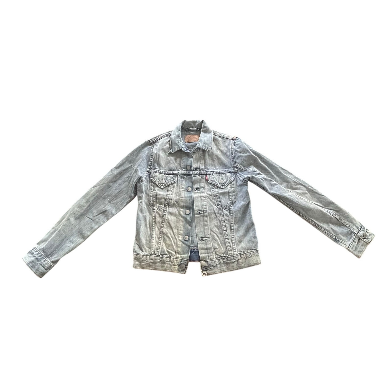 Levi's Denim Jean Jacket Blue Light Wash Long Sleeve Comfy Women's Size Medium