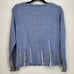 VTG. Icelandic Design Blue Silk Blend Embellished Knit Sweater Women's M